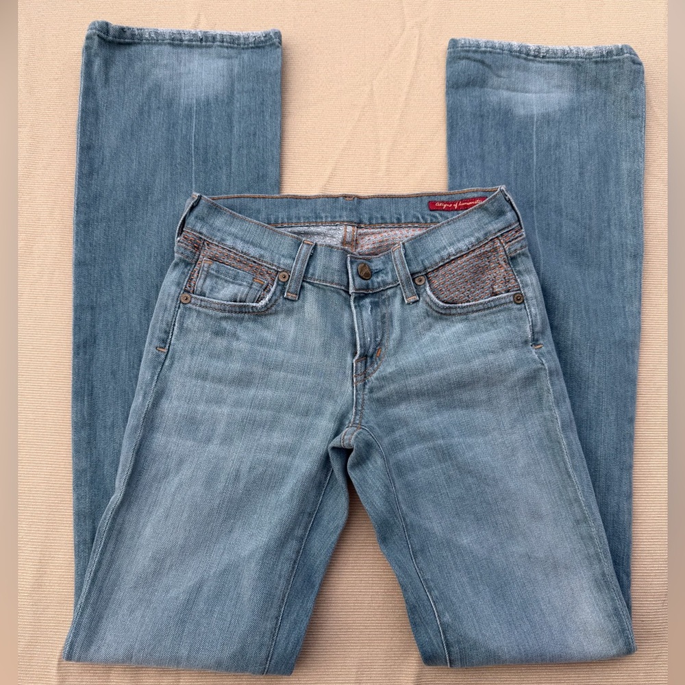 Citizens of Humanity Low Rise Embroidered Flare Y2K Jeans